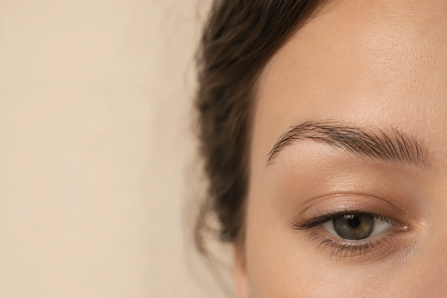 Microblading kıl tekniği ile doğal kaş görünümü